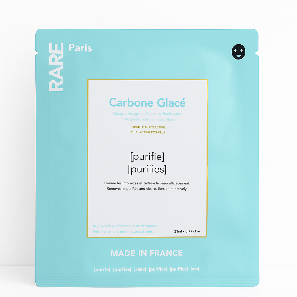 Rare Paris: Carbone Glacé Tuchmaske – 1 Stück